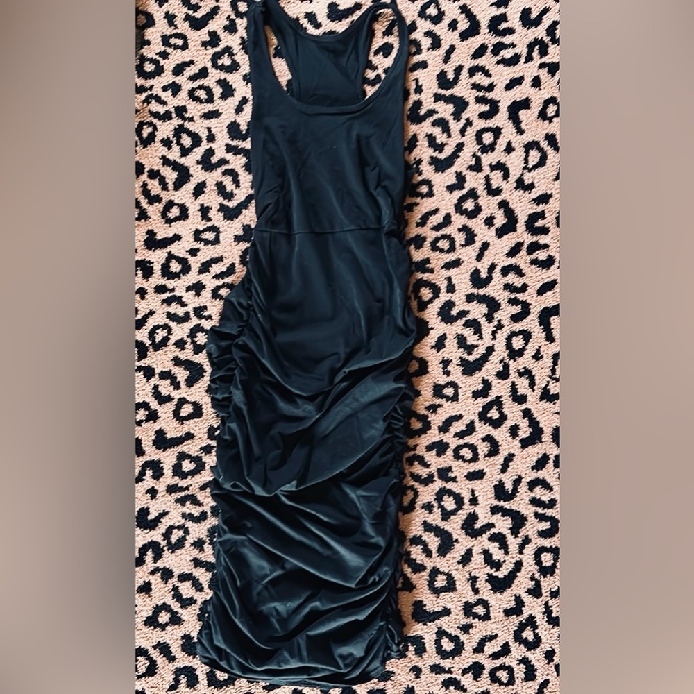 Ruched cotton dress